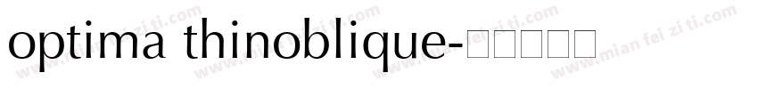 optima thinoblique字体转换